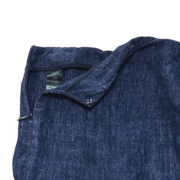 THEORY 100% Linen Terena Wide Leg Pants Chambray Minimalist Career Preppy Blue 6 - Picture 4 of 9